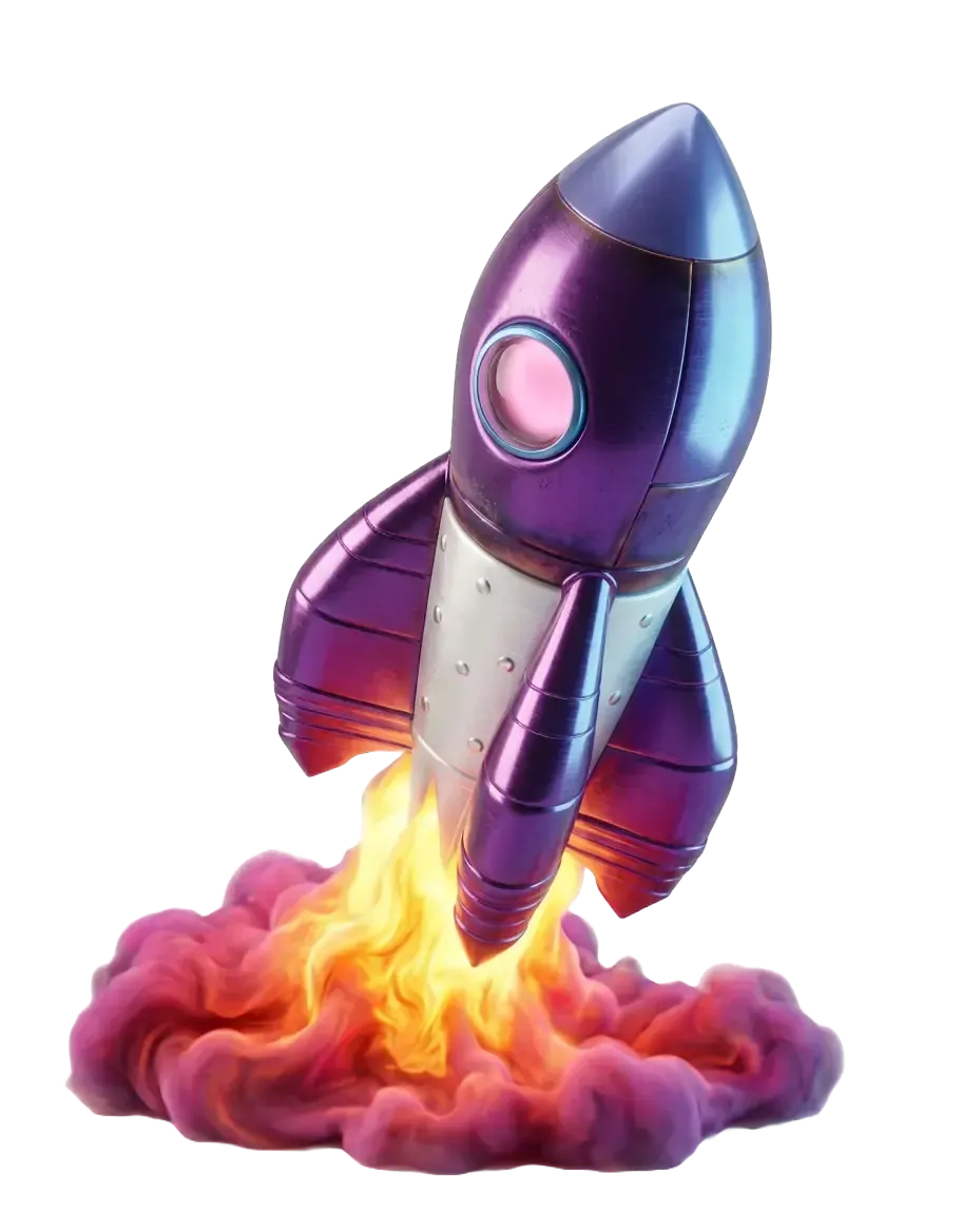 Rocket illustration - Lightning-fast Discord server boosting powered by Prism Boosts